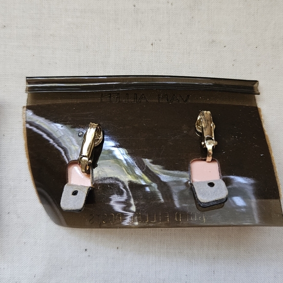 Set of vintage Van Allen clip on earrings - Picture 6 of 10